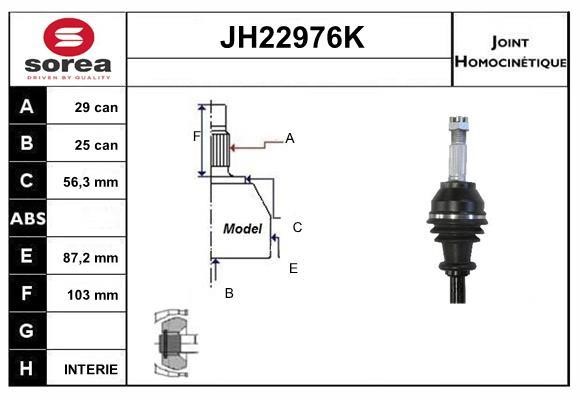 SNRA JH22976K Joint kit, drive shaft JH22976K: Buy near me in Poland at 2407.PL - Good price!