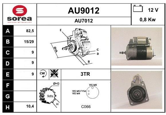 SNRA AU9012 Starter AU9012: Buy near me in Poland at 2407.PL - Good price!