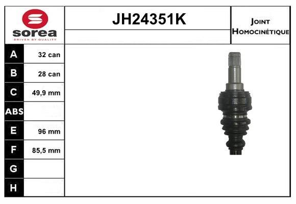 SNRA JH24351K Joint kit, drive shaft JH24351K: Buy near me in Poland at 2407.PL - Good price!