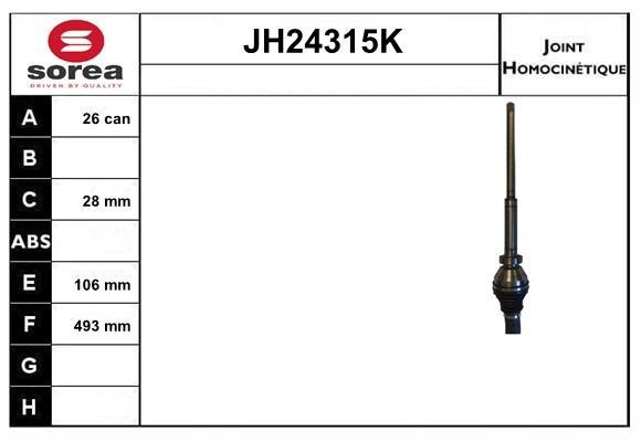 SNRA JH24315K Joint kit, drive shaft JH24315K: Buy near me in Poland at 2407.PL - Good price!