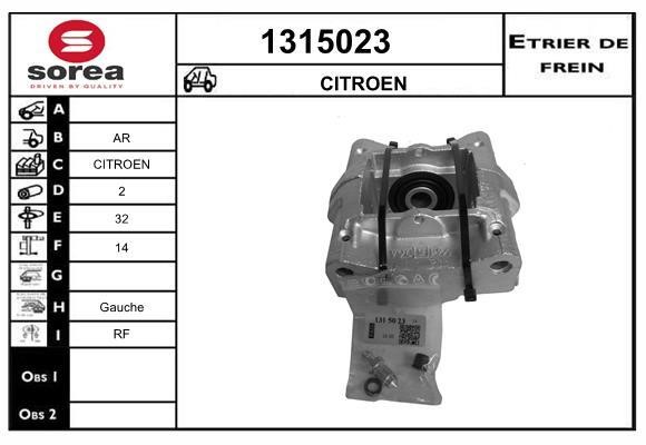 SNRA 1315023 Brake caliper 1315023: Buy near me in Poland at 2407.PL - Good price!