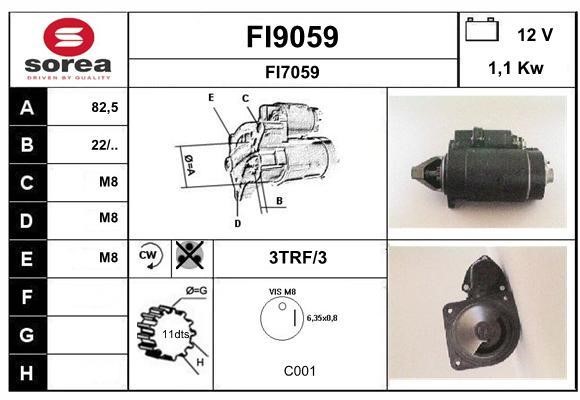 SNRA FI9059 Стартер FI9059: Отличная цена - Купить в Польше на 2407.PL!