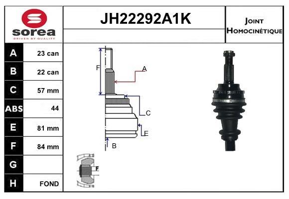 SNRA JH22292A1K Joint kit, drive shaft JH22292A1K: Buy near me in Poland at 2407.PL - Good price!