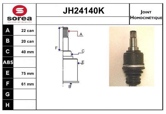 SNRA JH24140K Шарнир равных угловых скоростей (ШРУС) JH24140K: Отличная цена - Купить в Польше на 2407.PL!