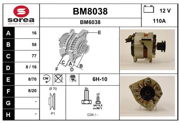 SNRA BM8038 Alternator BM8038: Dobra cena w Polsce na 2407.PL - Kup Teraz!