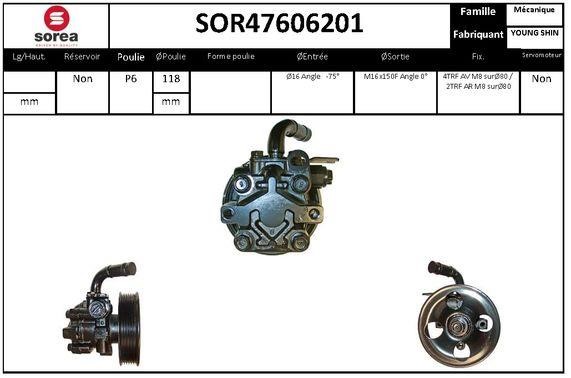 SNRA SOR47606201 Hydraulic Pump, steering system SOR47606201: Buy near me in Poland at 2407.PL - Good price!