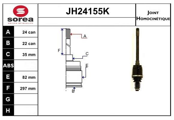 SNRA JH24155K CV joint JH24155K: Buy near me in Poland at 2407.PL - Good price!