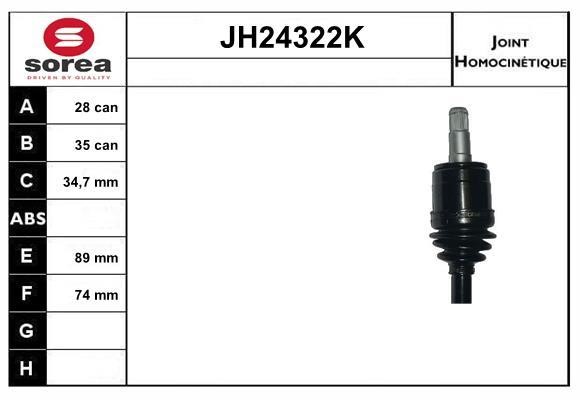SNRA JH24322K Joint kit, drive shaft JH24322K: Buy near me in Poland at 2407.PL - Good price!