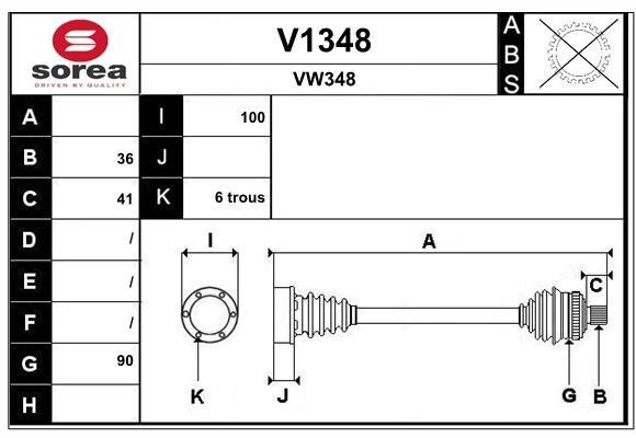 SNRA V1348 Wał napędowy V1348: Dobra cena w Polsce na 2407.PL - Kup Teraz!