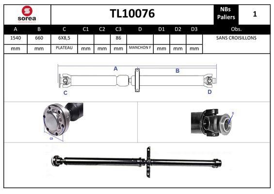 SNRA TL10076 Propshaft, axle drive TL10076: Buy near me in Poland at 2407.PL - Good price!