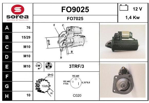 SNRA FO9025 Starter FO9025: Buy near me in Poland at 2407.PL - Good price!