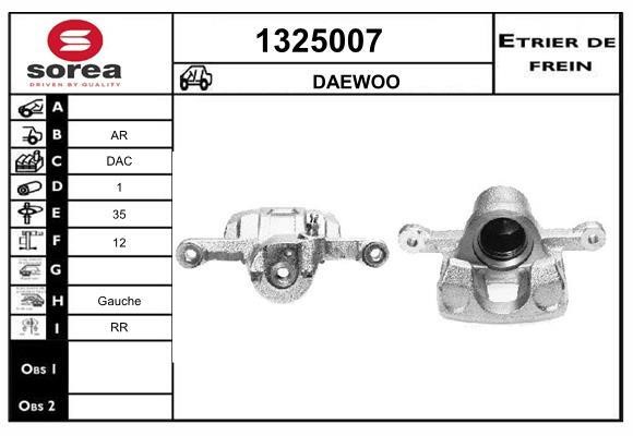 SNRA 1325007 Brake caliper rear left 1325007: Buy near me in Poland at 2407.PL - Good price!