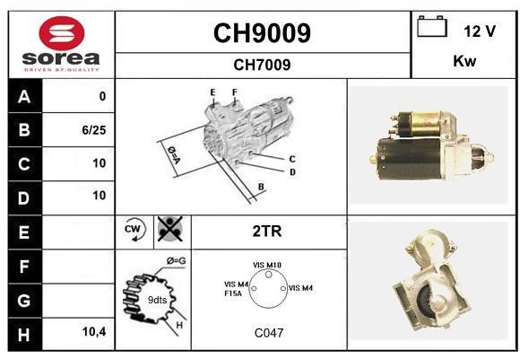 SNRA CH9009 Starter CH9009: Buy near me in Poland at 2407.PL - Good price!