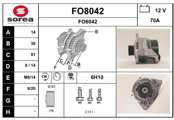 SNRA FO8042 Генератор FO8042: Отличная цена - Купить в Польше на 2407.PL!