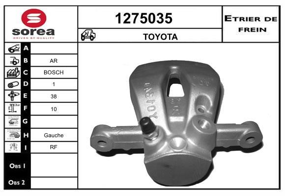 SNRA 1275035 Brake caliper rear left 1275035: Buy near me in Poland at 2407.PL - Good price!