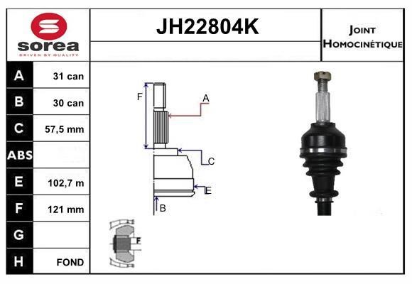 SNRA JH22804K Gelenksatz, antriebswelle JH22804K: Kaufen Sie zu einem guten Preis in Polen bei 2407.PL!