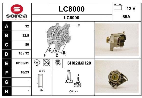 SNRA LC8000 Alternator LC8000: Buy near me in Poland at 2407.PL - Good price!