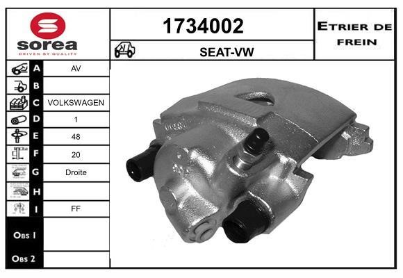 SNRA 1734002 Brake caliper 1734002: Buy near me in Poland at 2407.PL - Good price!