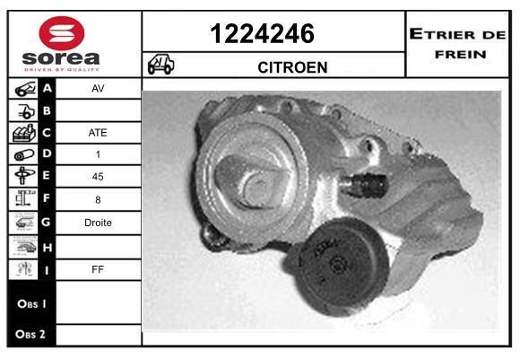 SNRA 1224246 Суппорт тормозной передний правый 1224246: Отличная цена - Купить в Польше на 2407.PL!