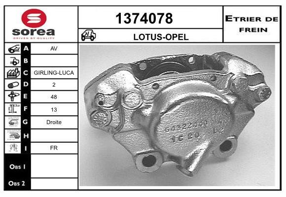 SNRA 1374078 Brake caliper front right 1374078: Buy near me in Poland at 2407.PL - Good price!