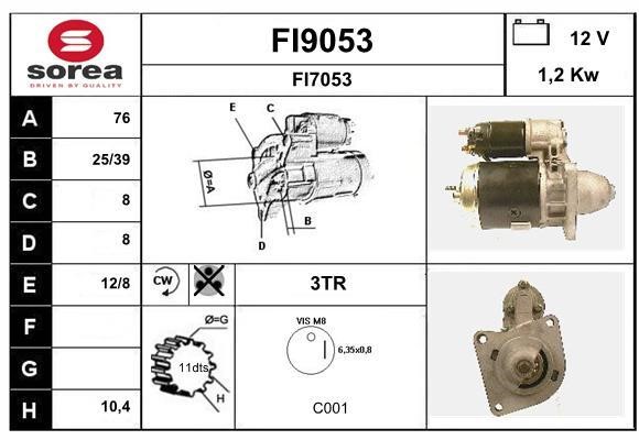 SNRA FI9053 Стартер FI9053: Отличная цена - Купить в Польше на 2407.PL!