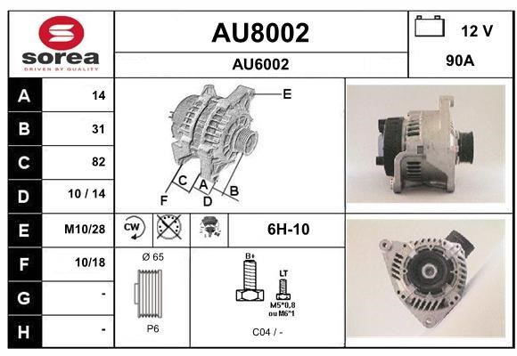 SNRA AU8002 Alternator AU8002: Dobra cena w Polsce na 2407.PL - Kup Teraz!