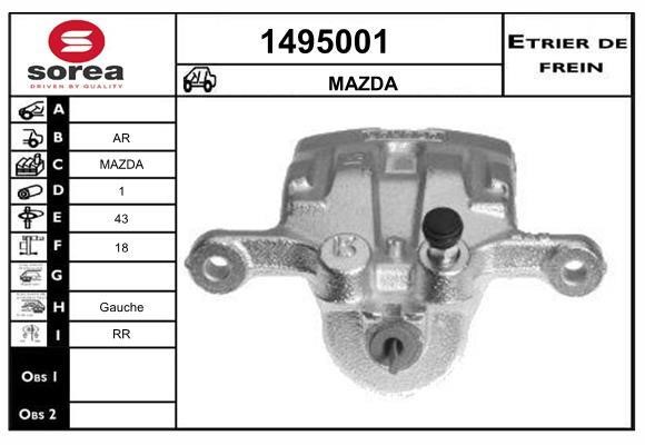 SNRA 1495001 Brake caliper 1495001: Buy near me in Poland at 2407.PL - Good price!