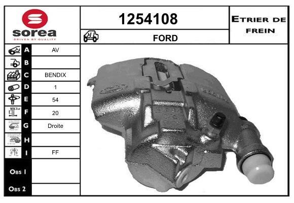 SNRA 1254108 Brake caliper front right 1254108: Buy near me in Poland at 2407.PL - Good price!