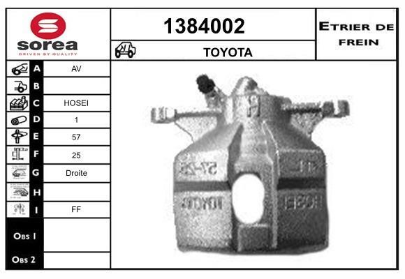 SNRA 1384002 Brake caliper 1384002: Buy near me at 2407.PL in Poland at an Affordable price!
