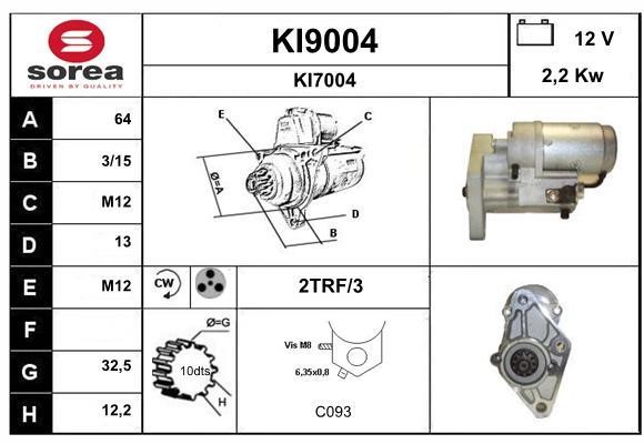 SNRA KI9004 Стартер KI9004: Отличная цена - Купить в Польше на 2407.PL!