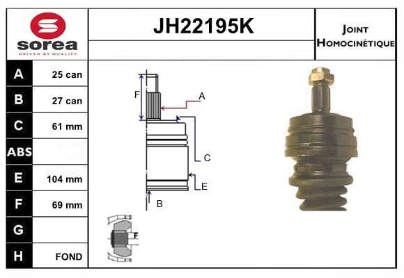 SNRA JH22195K Шарнир равных угловых скоростей (ШРУС) JH22195K: Купить в Польше - Отличная цена на 2407.PL!
