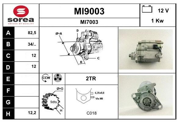 SNRA MI9003 Starter MI9003: Buy near me in Poland at 2407.PL - Good price!