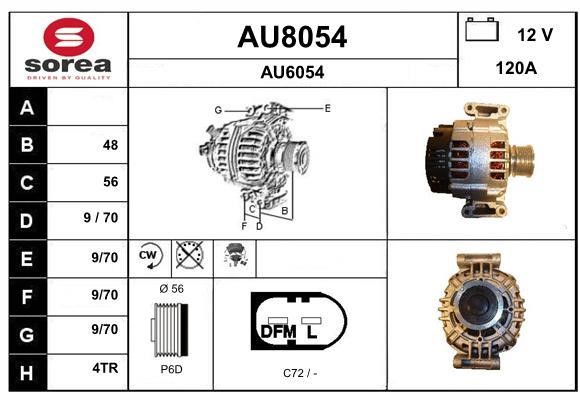 SNRA AU8054 Alternator AU8054: Dobra cena w Polsce na 2407.PL - Kup Teraz!