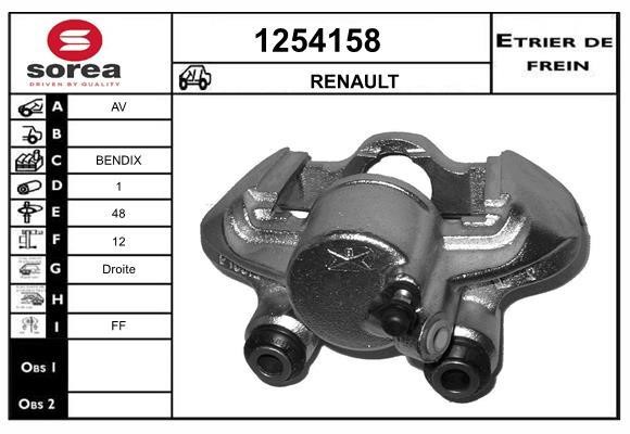 SNRA 1254158 Brake caliper front right 1254158: Buy near me in Poland at 2407.PL - Good price!