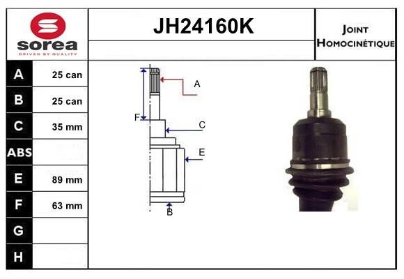 SNRA JH24160K Шарнир равных угловых скоростей (ШРУС) JH24160K: Отличная цена - Купить в Польше на 2407.PL!
