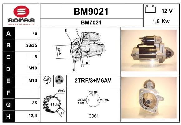 SNRA BM9021 Starter BM9021: Buy near me in Poland at 2407.PL - Good price!