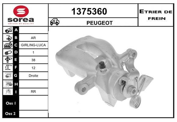 SNRA 1375360 Супорт гальмівний задній правий 1375360: Приваблива ціна - Купити у Польщі на 2407.PL!