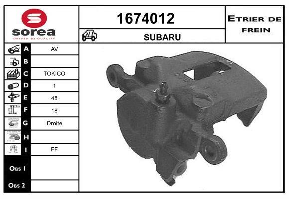 SNRA 1674012 Brake caliper front right 1674012: Buy near me in Poland at 2407.PL - Good price!