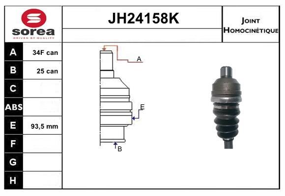 SNRA JH24158K Шарнир равных угловых скоростей (ШРУС) JH24158K: Отличная цена - Купить в Польше на 2407.PL!