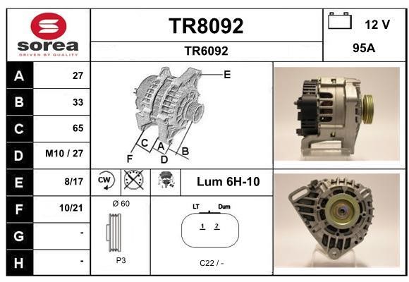 SNRA TR8092 Генератор TR8092: Отличная цена - Купить в Польше на 2407.PL!