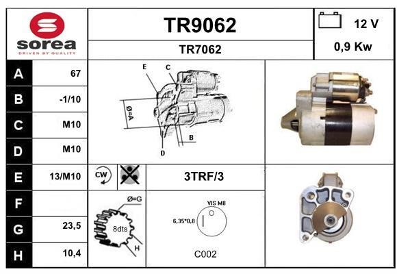 SNRA TR9062 Starter TR9062: Buy near me at 2407.PL in Poland at an Affordable price!