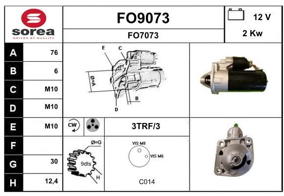 SNRA FO9073 Starter FO9073: Buy near me at 2407.PL in Poland at an Affordable price!