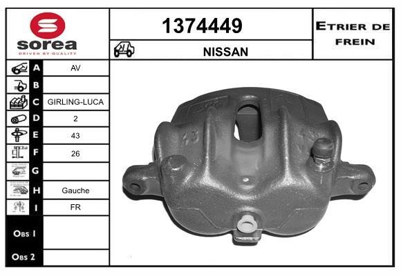 SNRA 1374449 Brake caliper 1374449: Buy near me at 2407.PL in Poland at an Affordable price!