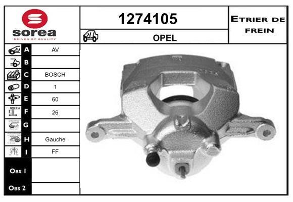 SNRA 1274105 Brake caliper front left 1274105: Buy near me in Poland at 2407.PL - Good price!