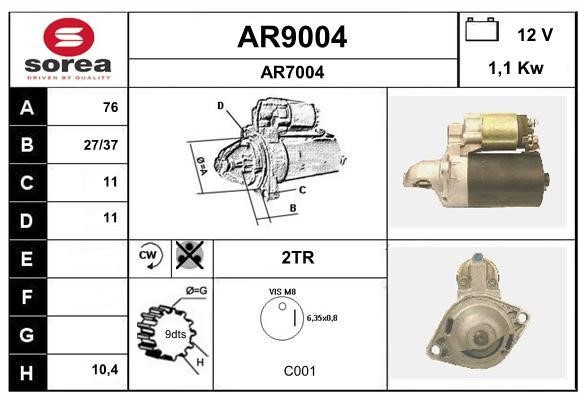 SNRA AR9004 Стартер AR9004: Приваблива ціна - Купити у Польщі на 2407.PL!