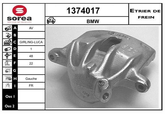SNRA 1374017 Brake caliper 1374017: Buy near me in Poland at 2407.PL - Good price!