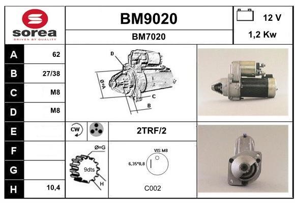 SNRA BM9020 Starter BM9020: Buy near me in Poland at 2407.PL - Good price!
