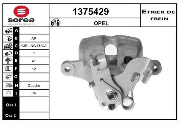 SNRA 1375429 Суппорт тормозной задний левый 1375429: Отличная цена - Купить в Польше на 2407.PL!