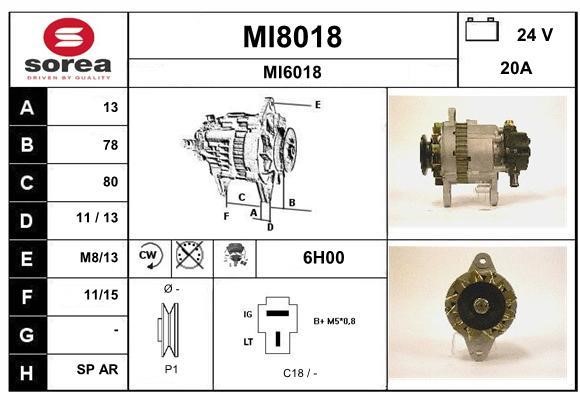 SNRA MI8018 Alternator MI8018: Dobra cena w Polsce na 2407.PL - Kup Teraz!