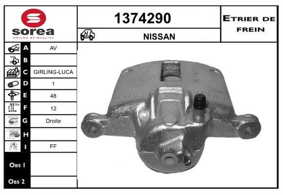 SNRA 1374290 Brake caliper front right 1374290: Buy near me in Poland at 2407.PL - Good price!